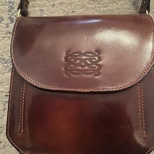 Spanish leather brown handbag.